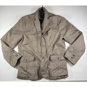 Woallance Supreme Mens Jacket XL Tan Beige Peru 100%Cotton Shell Polyester Lined